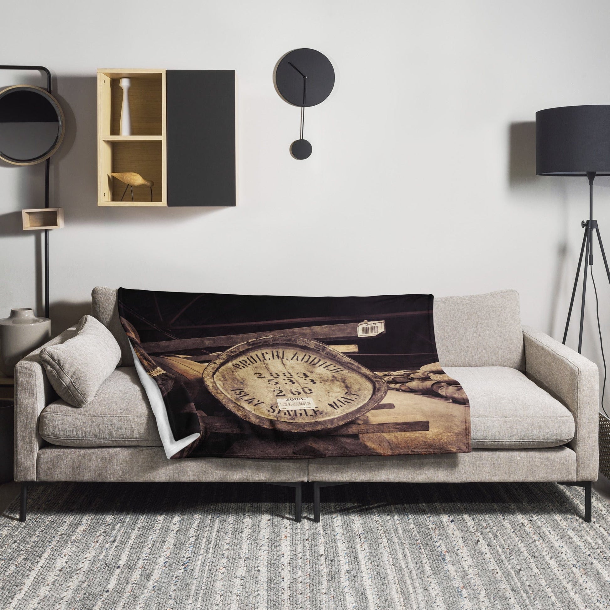 Bruichladdich 2003 Casks Throw Blanket 50″×60″ by Wandering Spirits Global