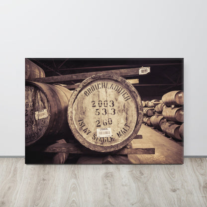 Bruichladdich Warehouse 2003 Cask Premium Canvas 36"x24" / White Wrap by Wandering Spirits Global