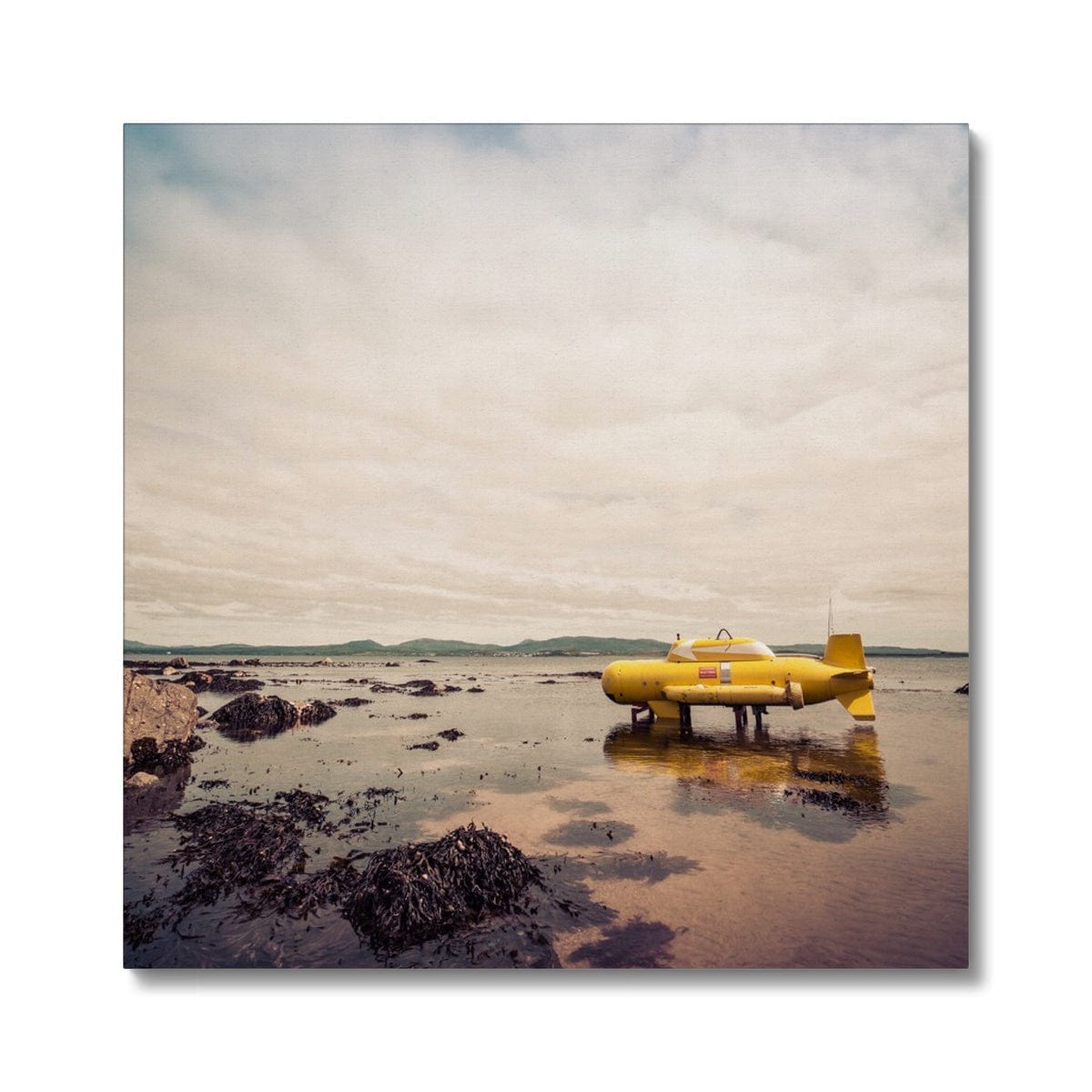 Bruichladdich Yellow Submarine Soft Colour Canvas 24"x24" / White Wrap by Wandering Spirits Global