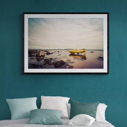 Bruichladdich Yellow Submarine Soft Colour Framed & Mounted Print 40"x28" / Black Frame