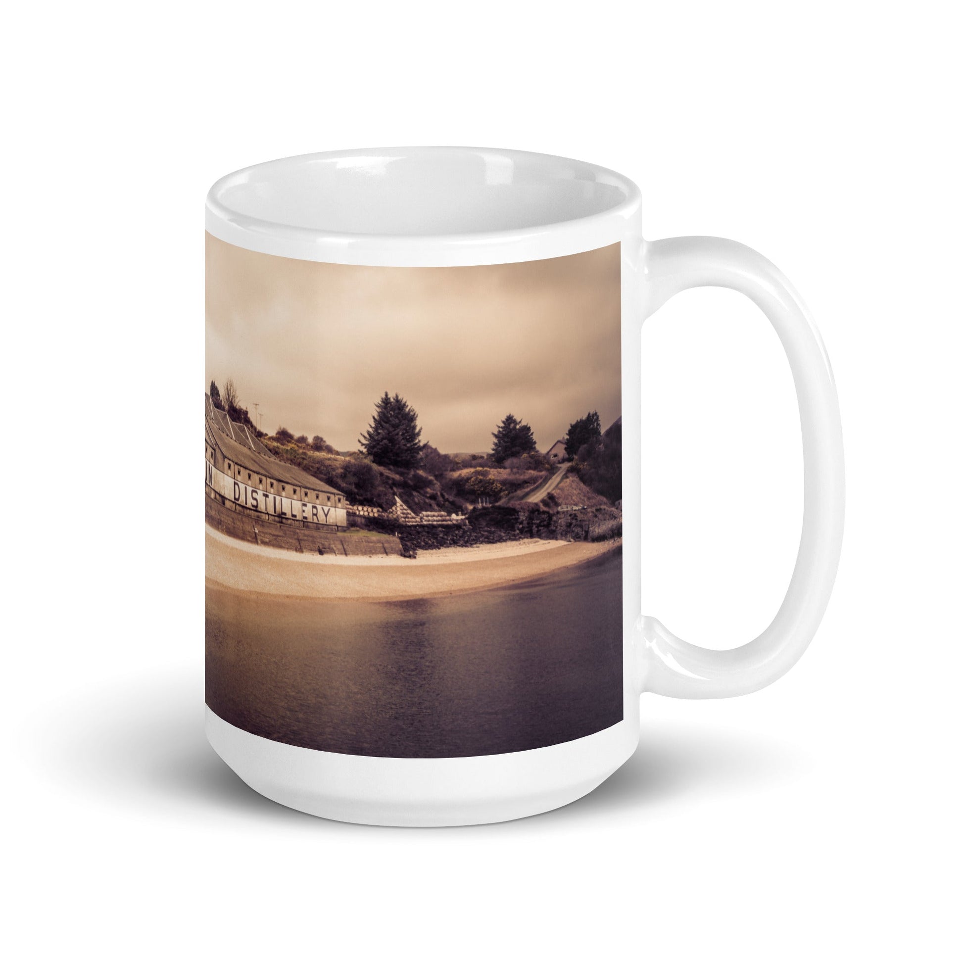 Bunnahabhain Distillery Warehouse Soft Colour Mugs 15 oz by Wandering Spirits Global