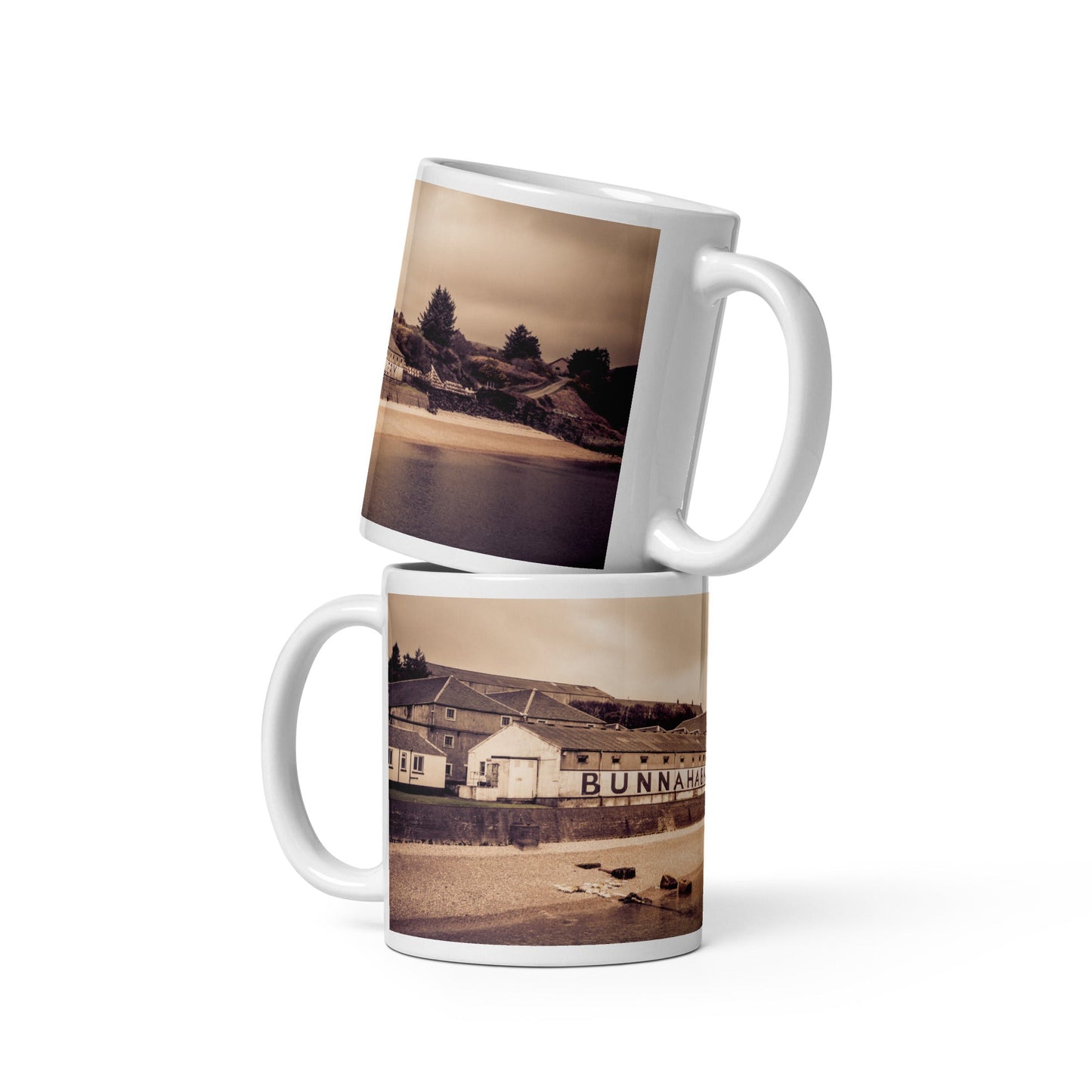 Bunnahabhain Distillery Warehouse Soft Colour Mugs by Wandering Spirits Global