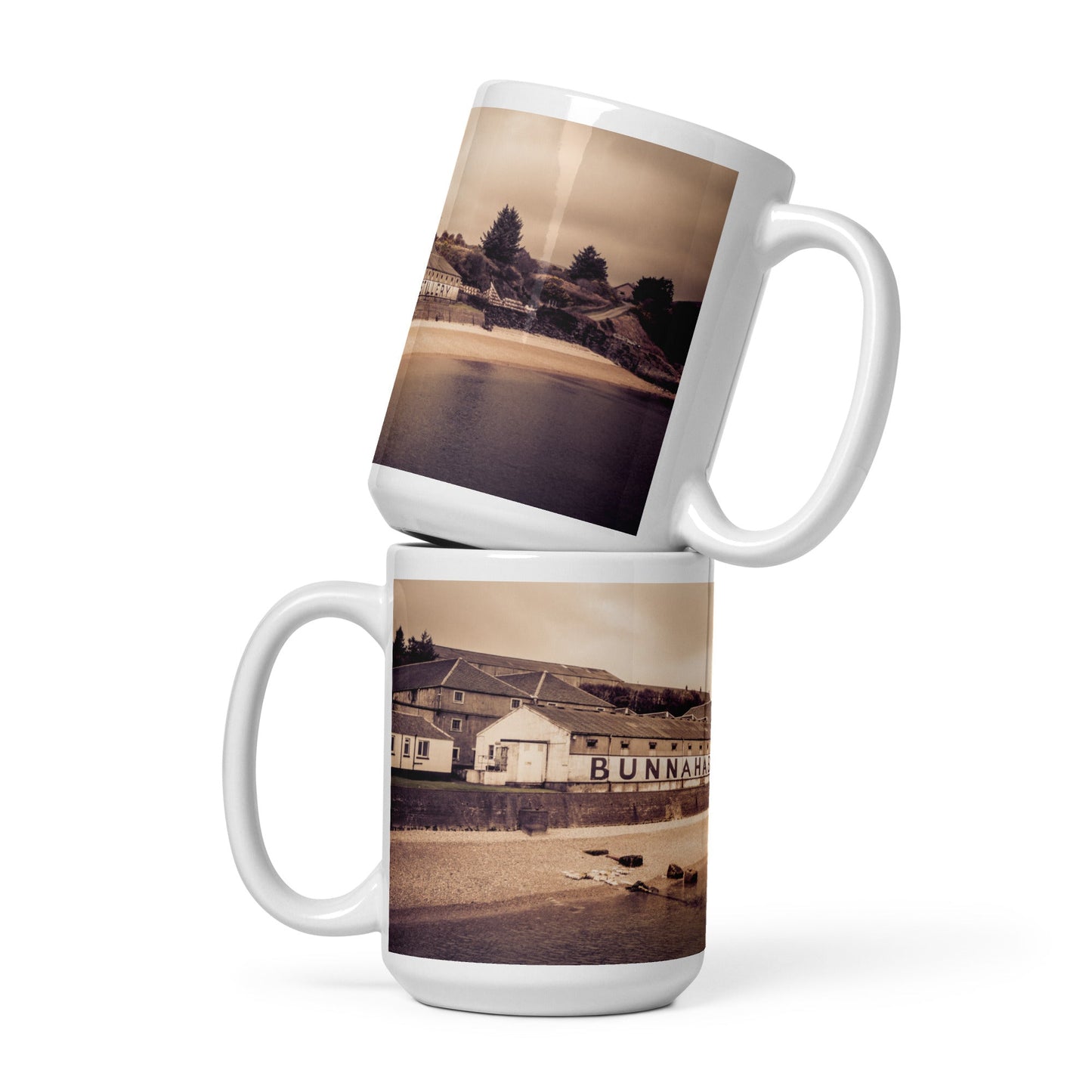 Bunnahabhain Distillery Warehouse Soft Colour Mugs by Wandering Spirits Global