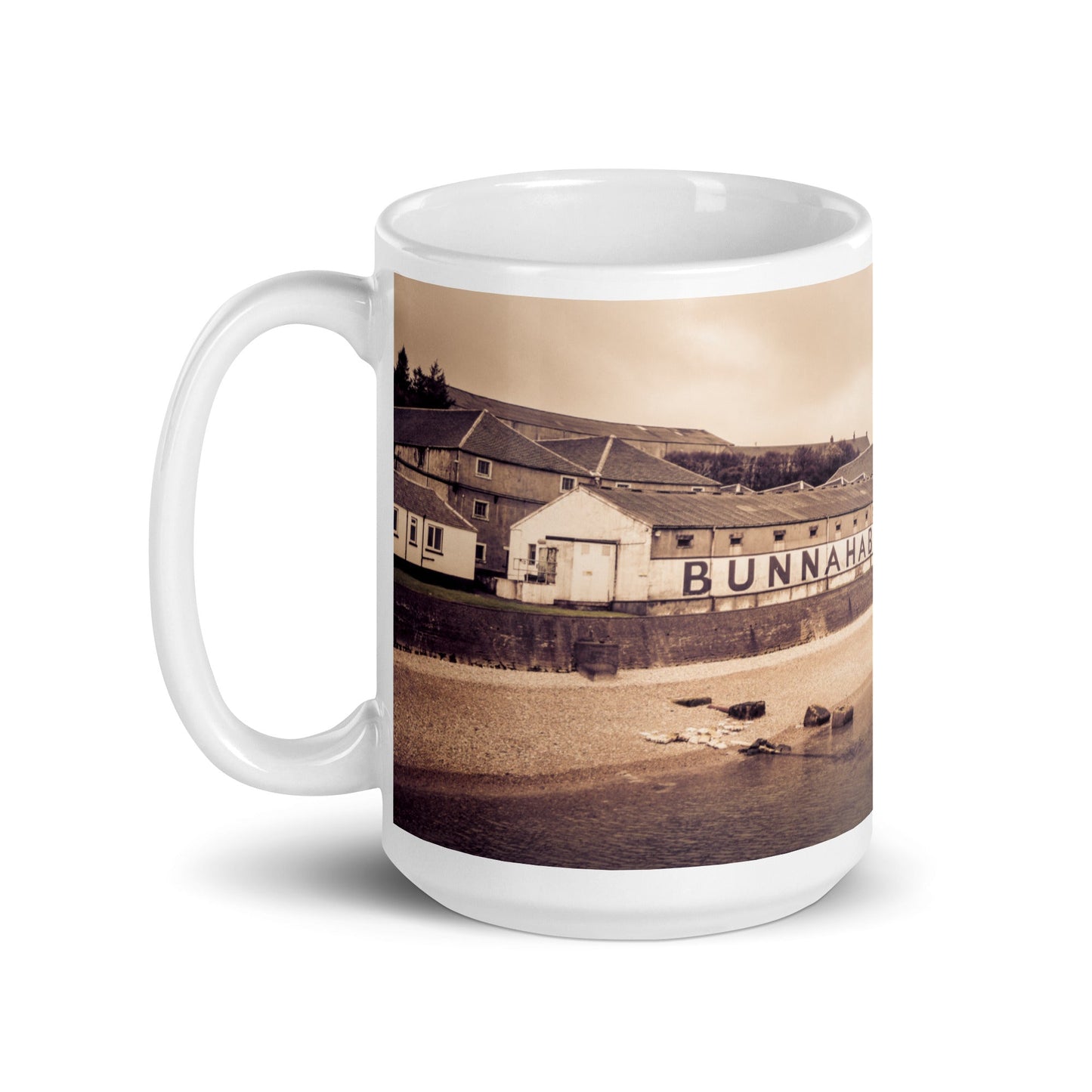 Bunnahabhain Distillery Warehouse Soft Colour Mugs by Wandering Spirits Global