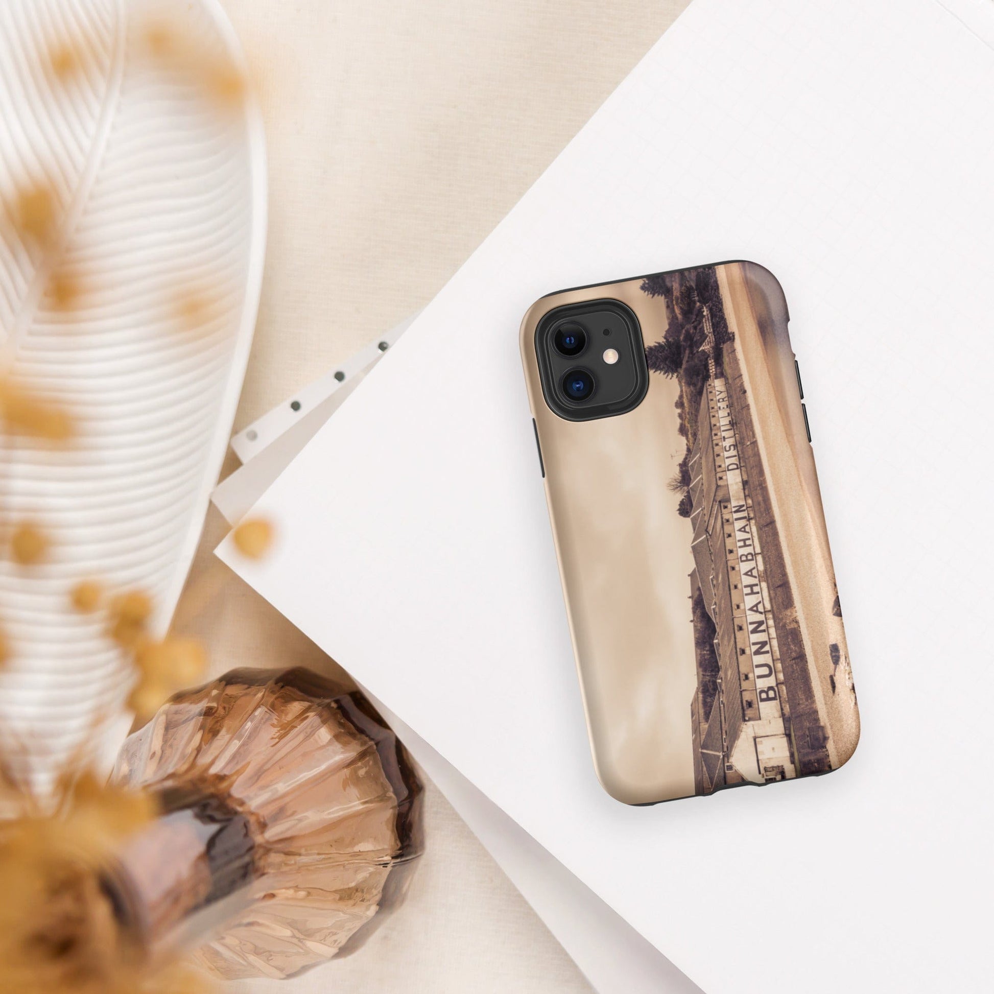 Bunnahabhain Distillery Warehouse Tough iPhone Case Matte / iPhone 11 by Wandering Spirits Global