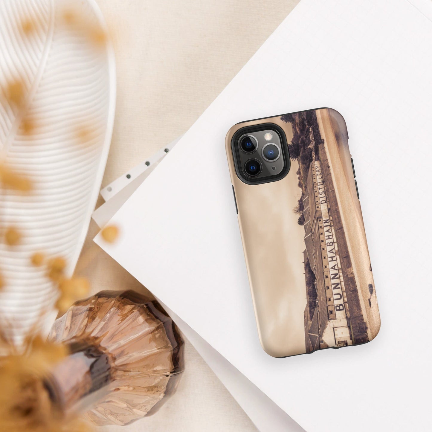 Bunnahabhain Distillery Warehouse Tough iPhone Case Matte / iPhone 11 Pro by Wandering Spirits Global