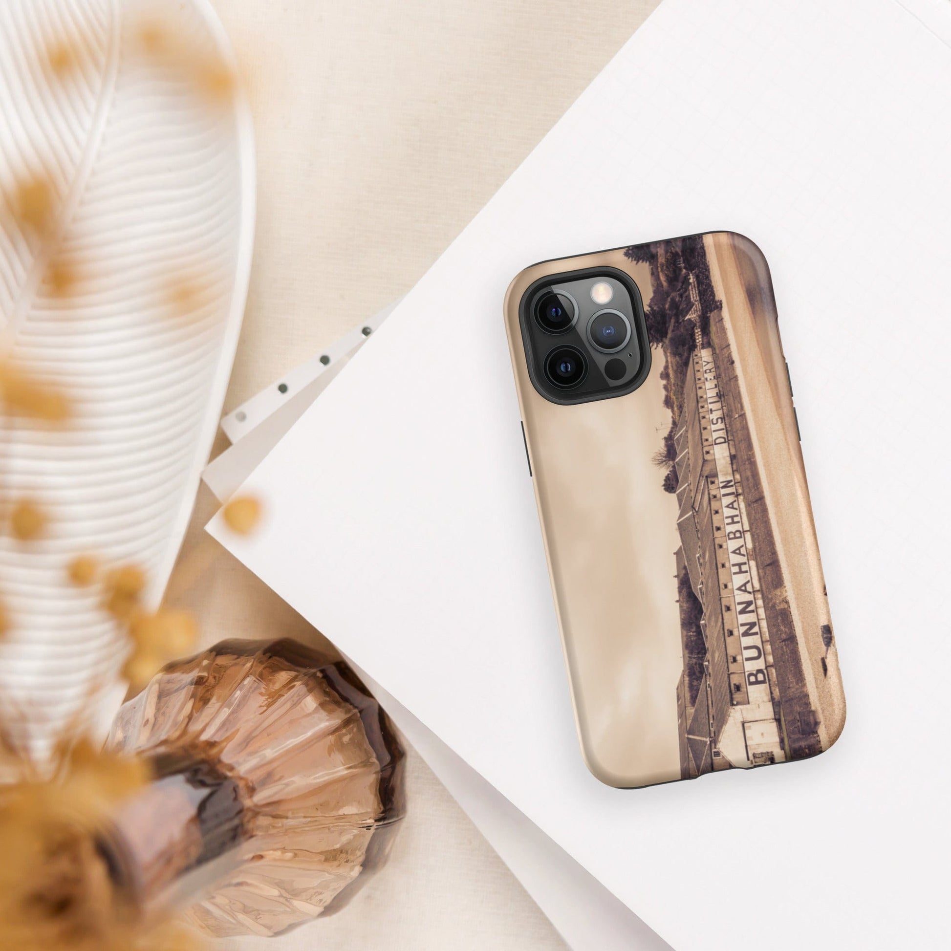 Bunnahabhain Distillery Warehouse Tough iPhone Case Matte / iPhone 12 Pro Max by Wandering Spirits Global