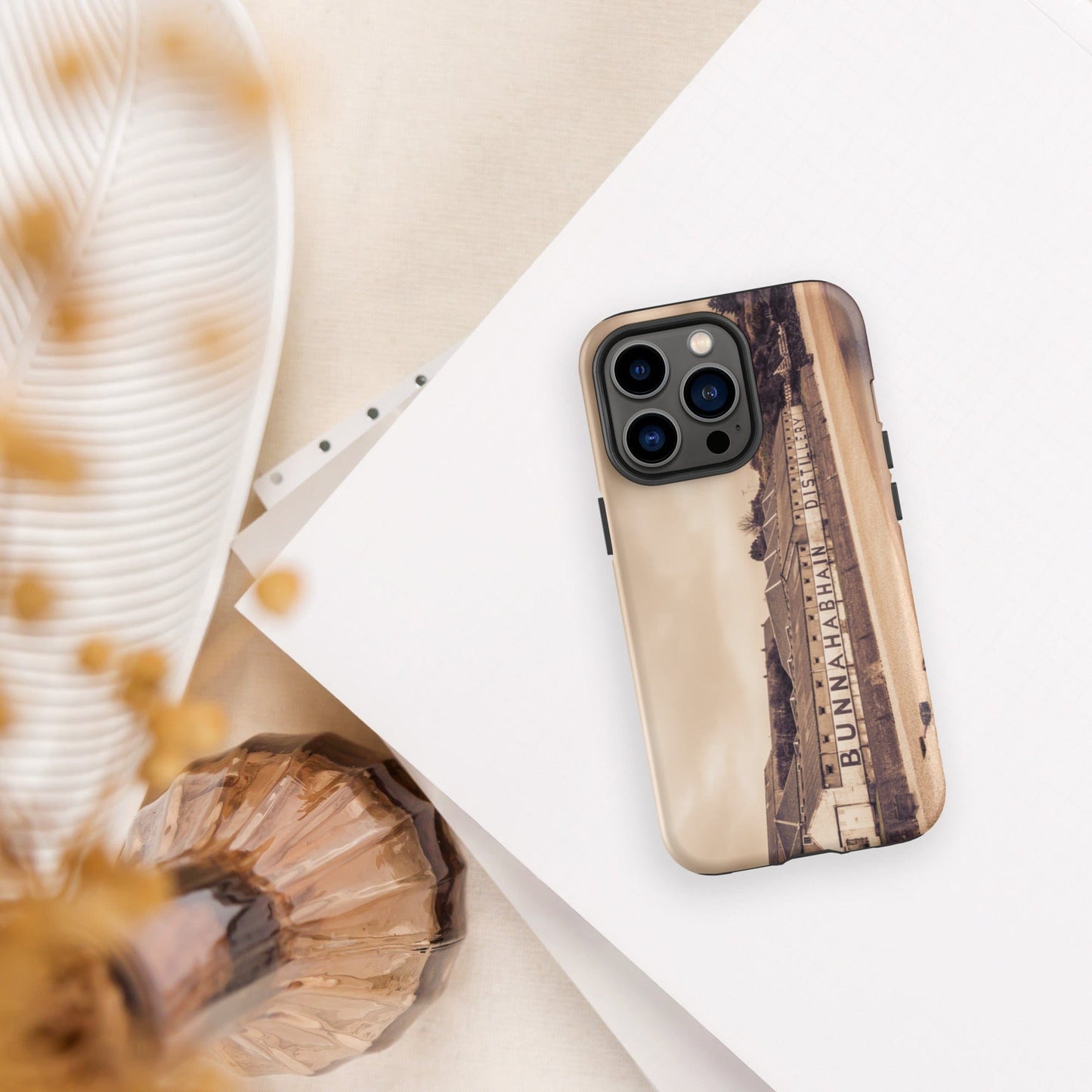 Bunnahabhain Distillery Warehouse Tough iPhone Case Matte / iPhone 13 Pro by Wandering Spirits Global