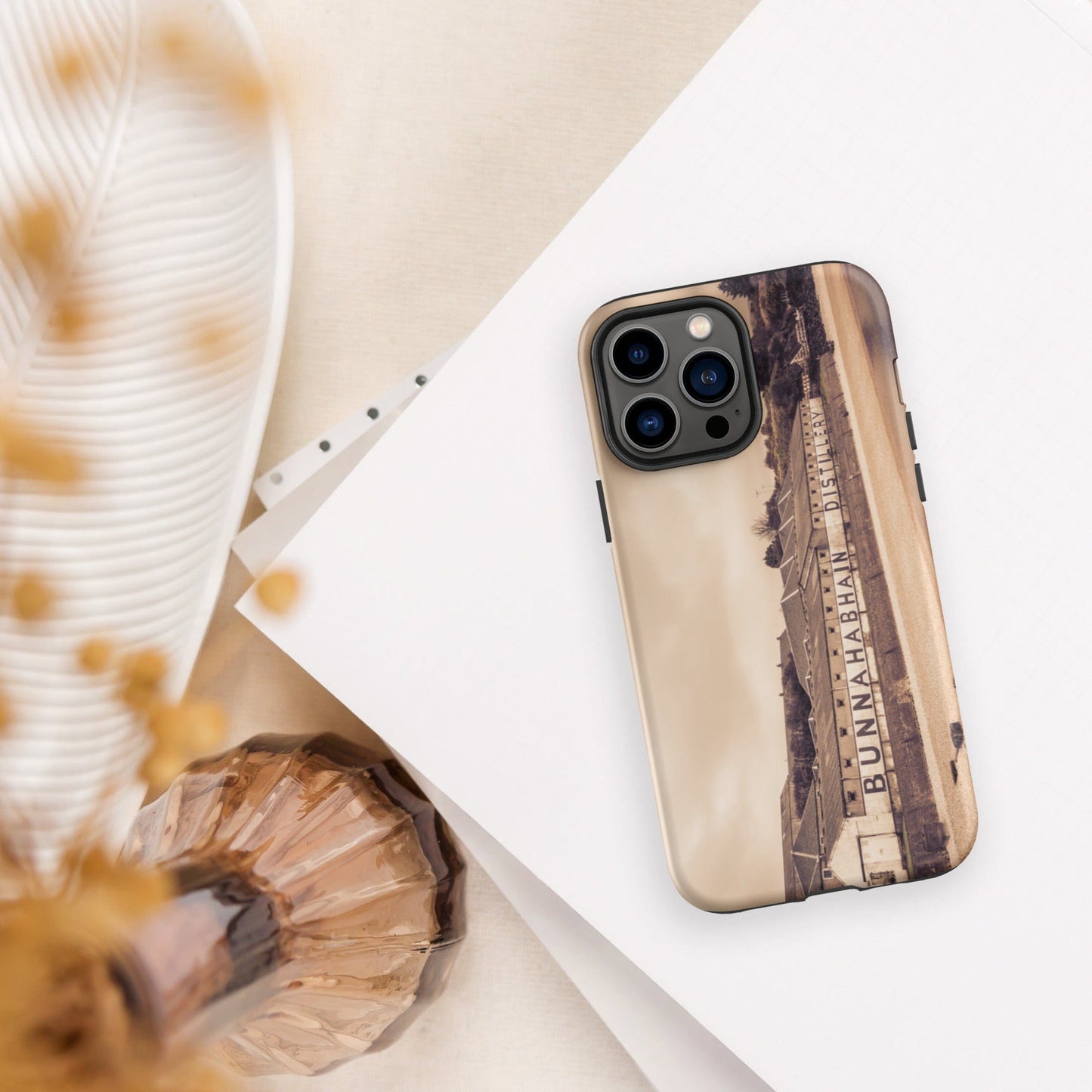 Bunnahabhain Distillery Warehouse Tough iPhone Case Matte / iPhone 13 Pro Max by Wandering Spirits Global