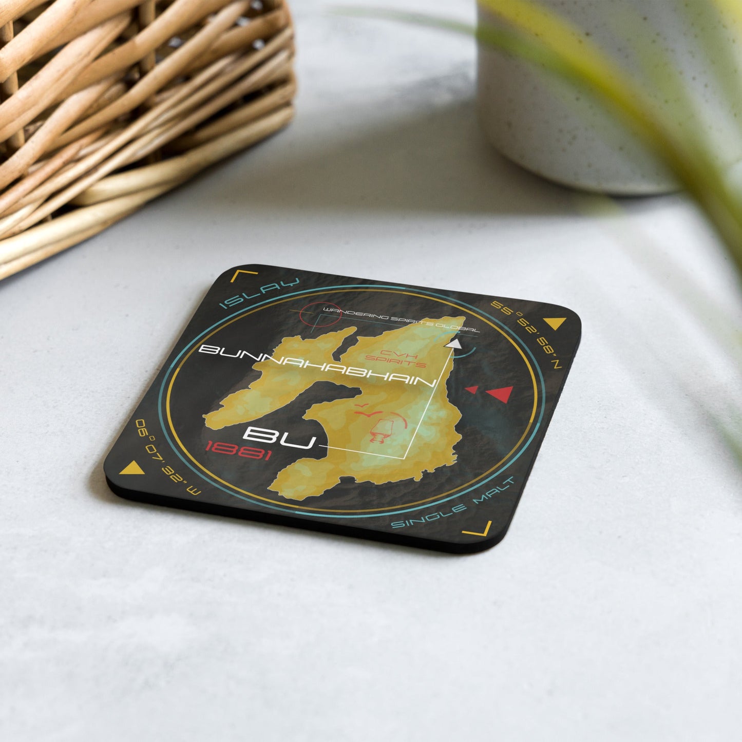 Bunnahabhain Islay Map Coaster