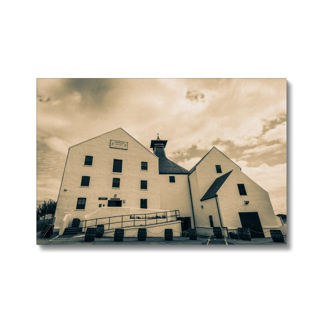 Lagavulin Distillery Golden Toned Canvas 24"x16" / White Wrap by Wandering Spirits Global