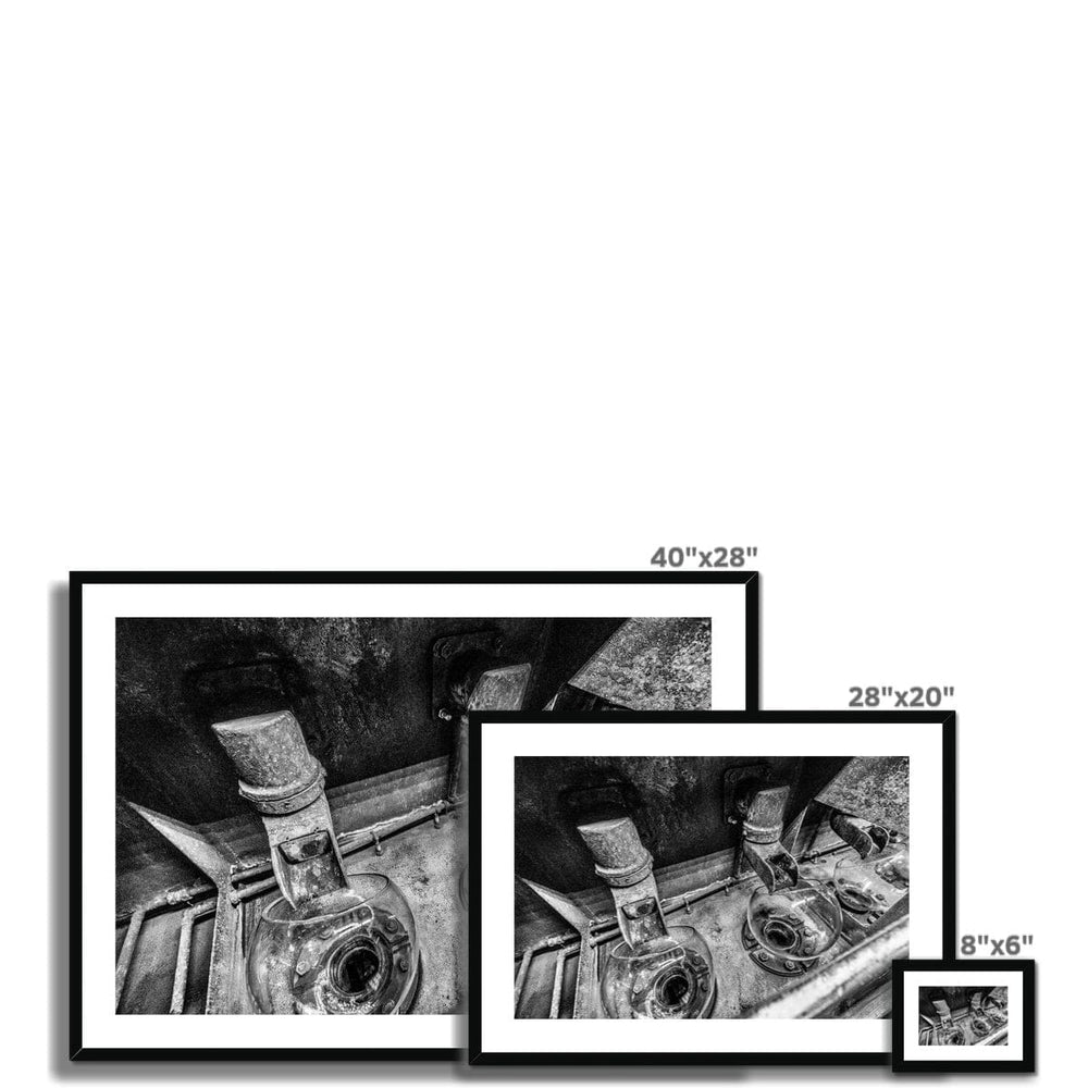 Low Wines Receiver Bowls Black and White Framed & Mounted Print by Wandering Spirits Global