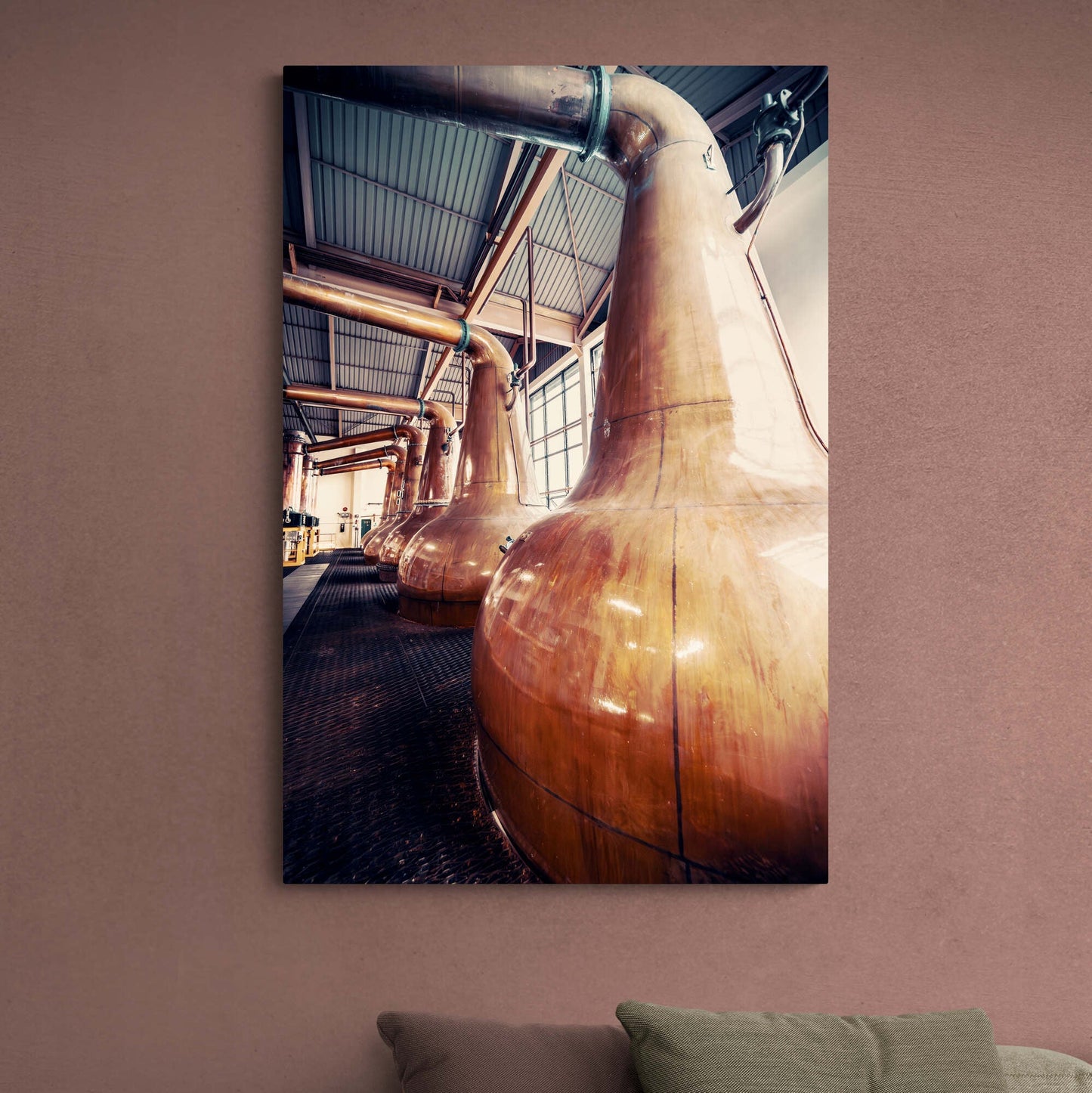 Caol Ila Copper Stills Canvas 24"x36" / White Wrap