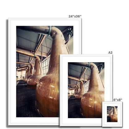 Caol Ila Copper Stills Framed & Mounted Print