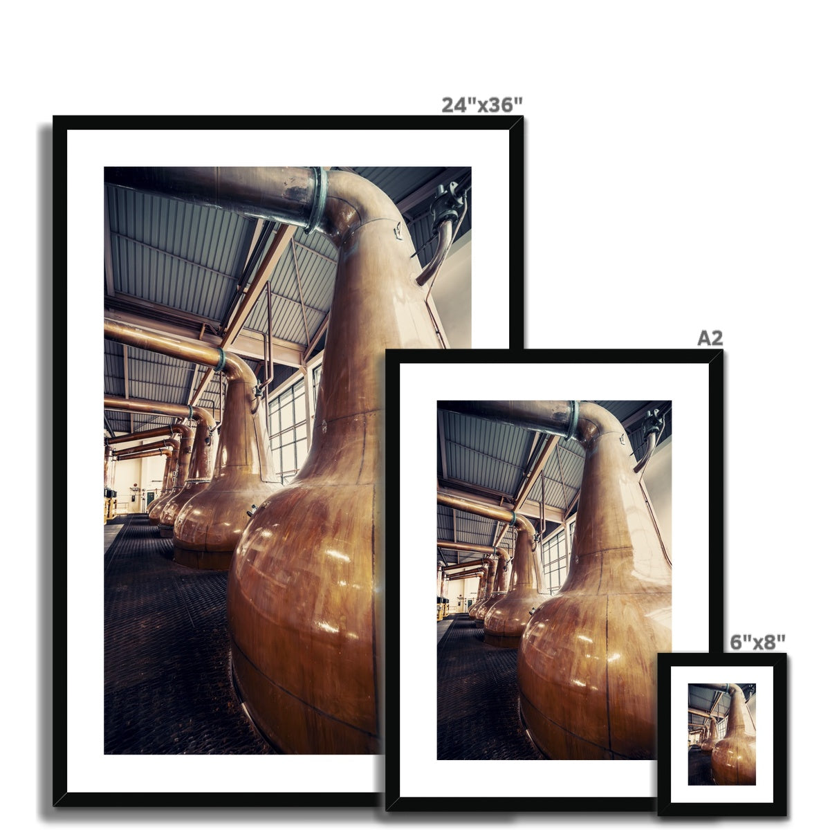 Caol Ila Copper Stills Framed & Mounted Print