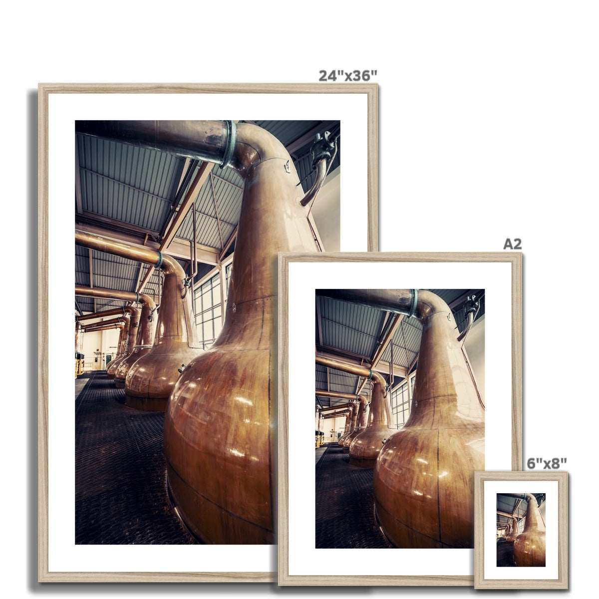 Caol Ila Copper Stills Framed & Mounted Print