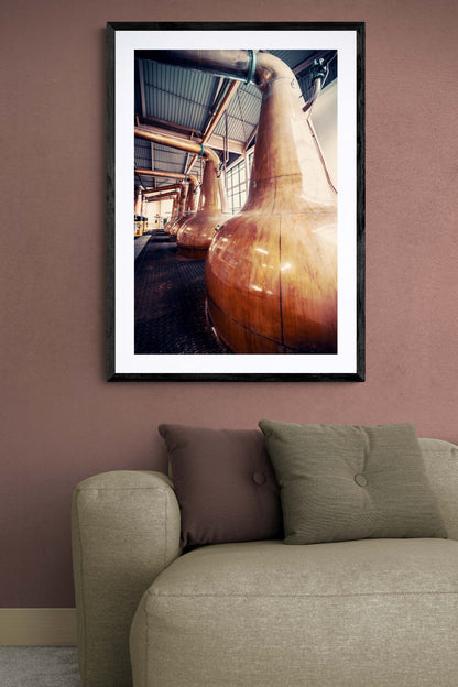 Caol Ila Copper Stills Framed & Mounted Print
