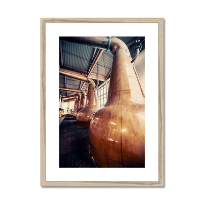 Caol Ila Copper Stills Framed & Mounted Print A2 Portrait / Natural Frame