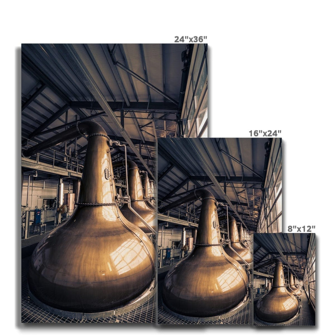 Glen Ord Distillery Stills Canvas 8"x12" / White Wrap by Wandering Spirits Global