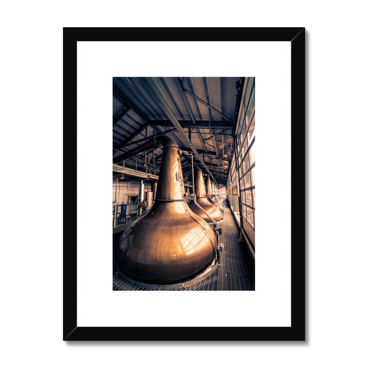 Glen Ord Distillery Stills Framed & Mounted Print A4 Portrait / Black Frame by Wandering Spirits Global