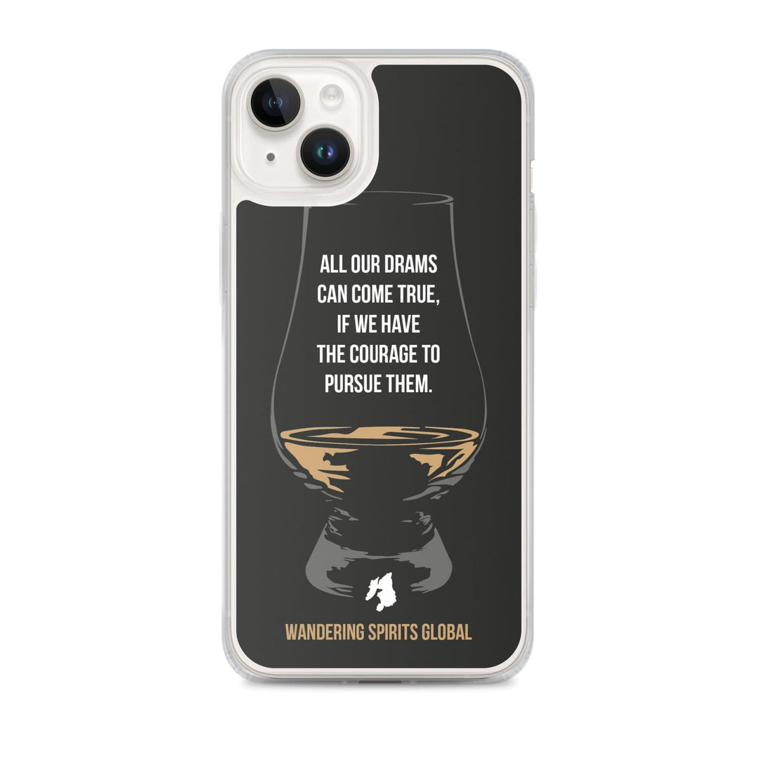 All Our Drams Can Come True iPhone Flexi Case iPhone 14 Plus / Black by Wandering Spirits Global