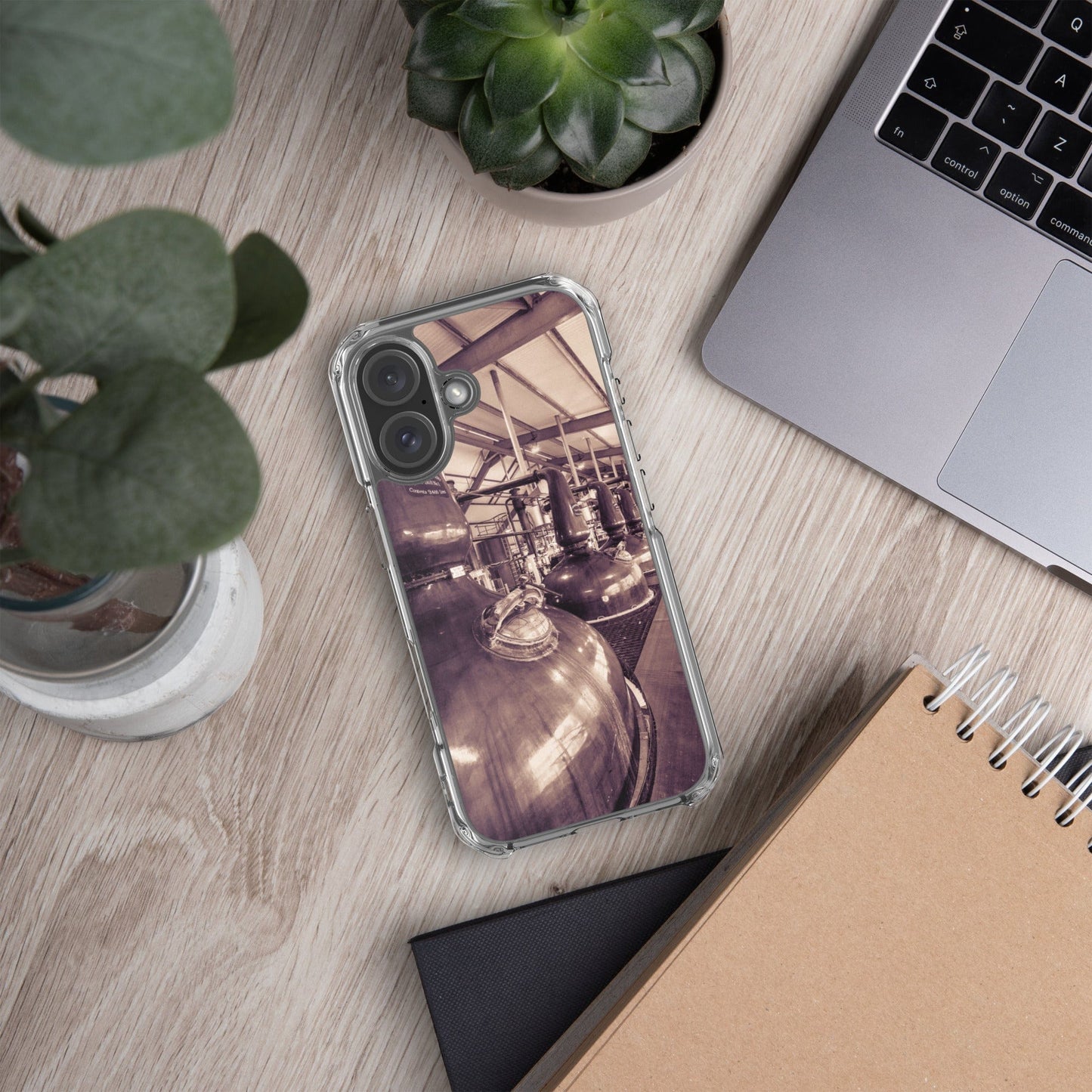 Spirit and Wash Stills Laphroaig Distillery Sepia Flexi Case by Wandering Spirits Global