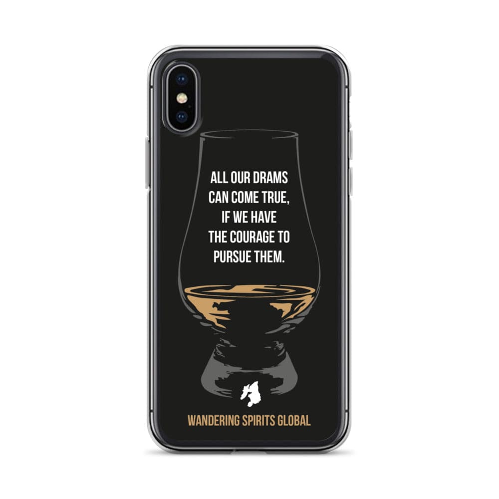 All Our Drams Can Come True iPhone Flexi Case iPhone X/XS / Black by Wandering Spirits Global