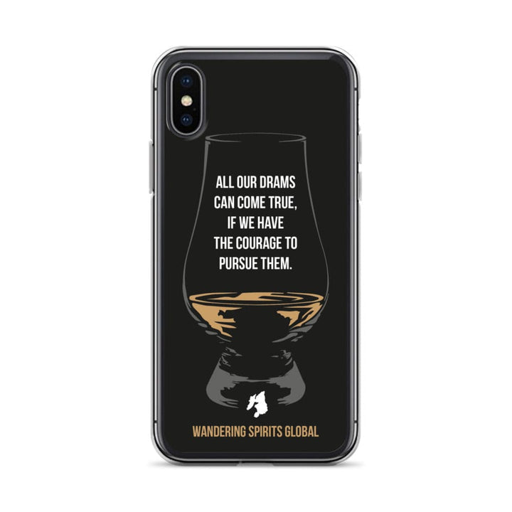 All Our Drams Can Come True iPhone Flexi Case iPhone X/XS / Black by Wandering Spirits Global