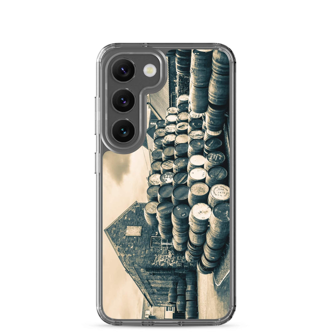 Empty Casks Glengyle Golden Toned Samsung Flexi Case Samsung Galaxy S23 by Wandering Spirits Global