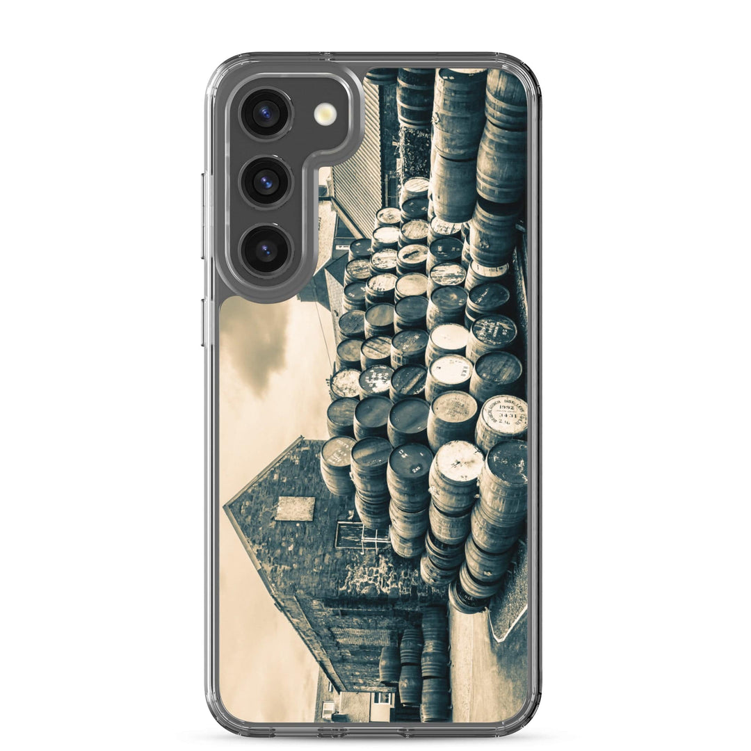 Empty Casks Glengyle Golden Toned Samsung Flexi Case Samsung Galaxy S23 Plus by Wandering Spirits Global