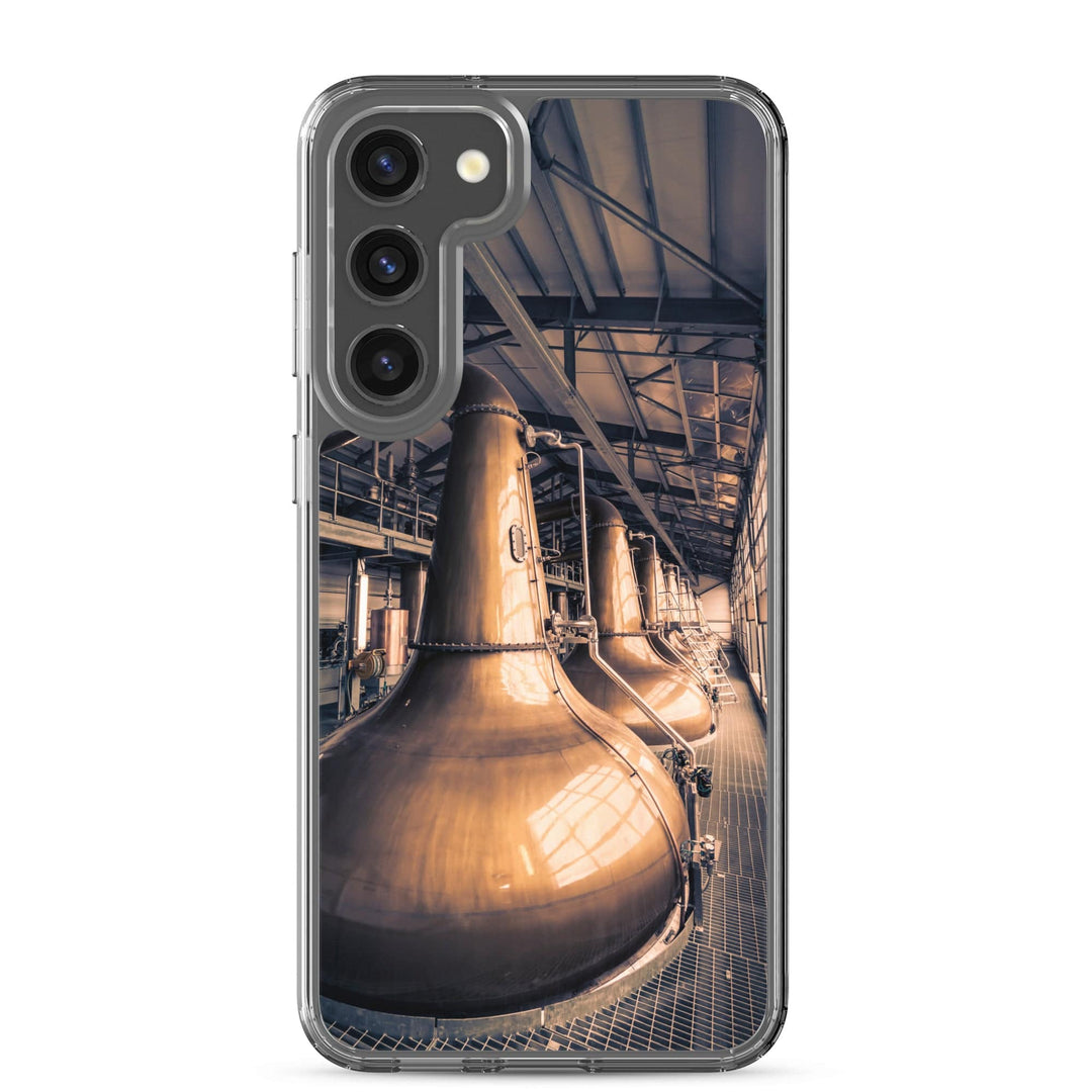 Glen Ord Distillery Stills Clear Case for Samsung® Samsung Galaxy S23 Plus by Wandering Spirits Global