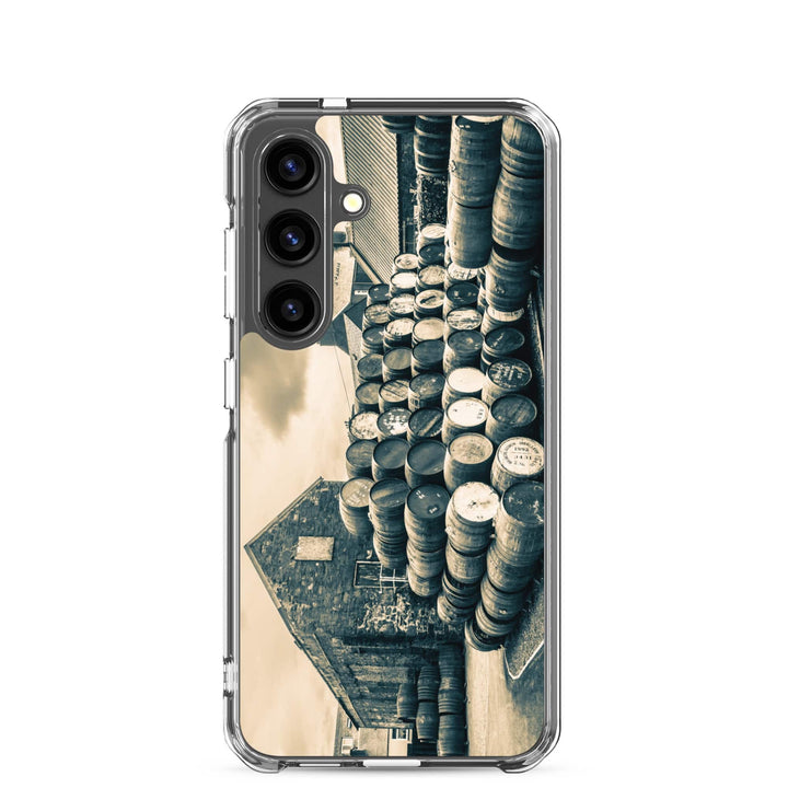 Empty Casks Glengyle Golden Toned Samsung Flexi Case Samsung Galaxy S24 by Wandering Spirits Global