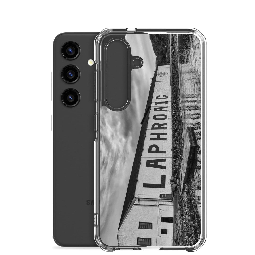 Laphroaig Distillery Warehouse Black and White Samsung Flexi Case by Wandering Spirits Global