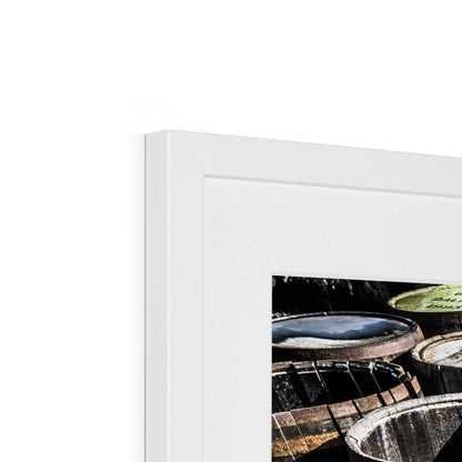 Dalmore Distillery Casks Framed & Mounted Print by Wandering Spirits Global