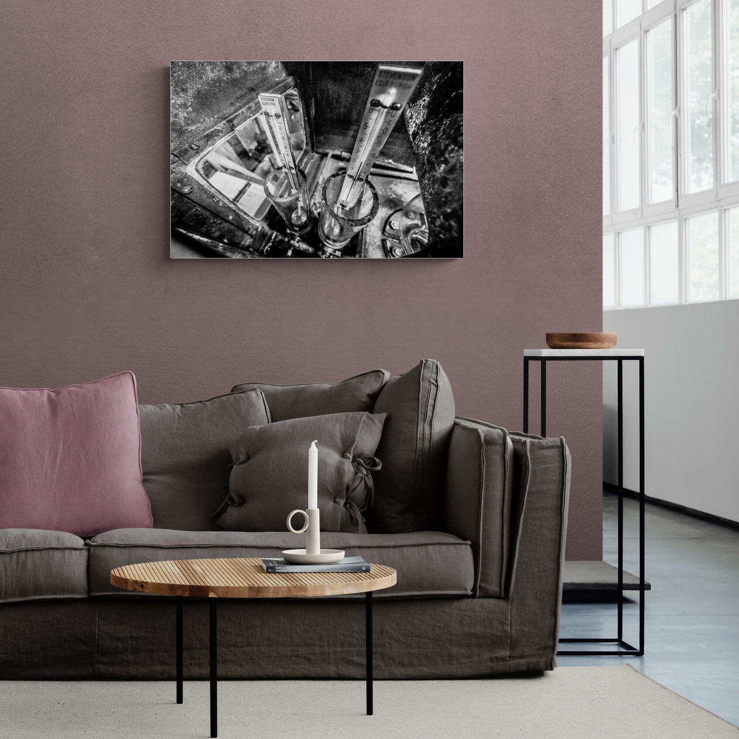 Distilling Thermometers Laphroaig Black and White C-Type Print 30"x20" by Wandering Spirits Global