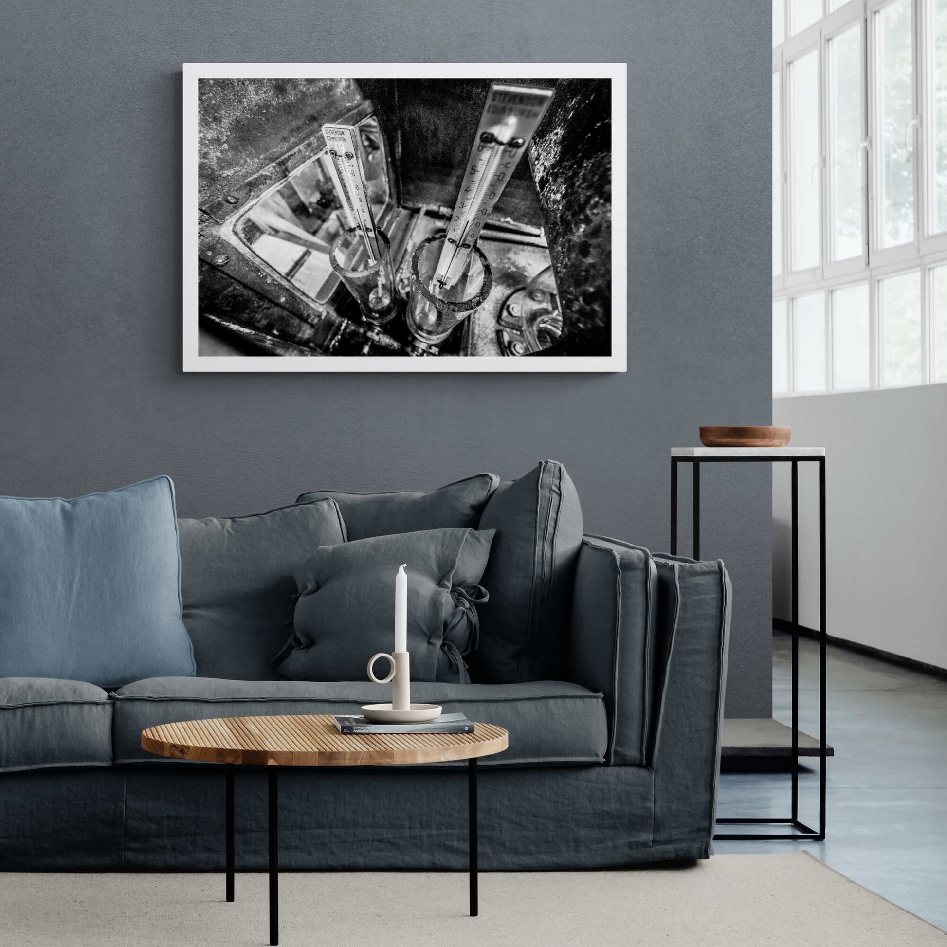 Distilling Thermometers Laphroaig Black and White Hahnemühle Photo Rag Print A1 Landscape by Wandering Spirits Global