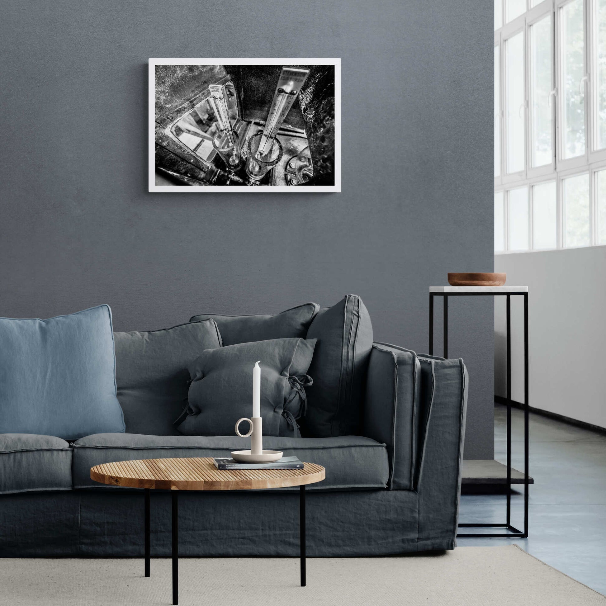 Distilling Thermometers Laphroaig Black and White Hahnemühle Photo Rag Print A2 Landscape by Wandering Spirits Global