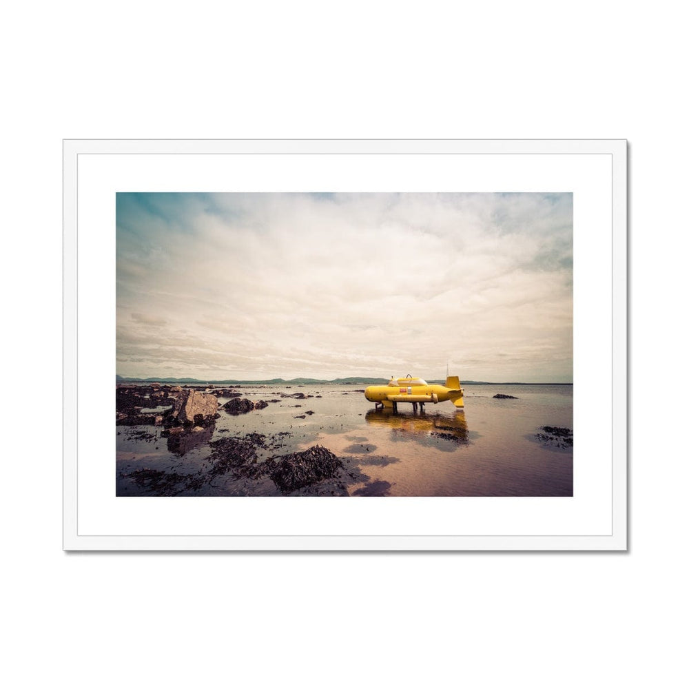 Bruichladdich Yellow Submarine Soft Colour Framed & Mounted Print 28"x20" / White Frame by Wandering Spirits Global