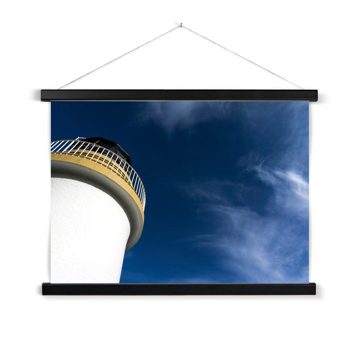 Port Charlotte Lighthouse Art Print with Hanger A3 Landscape / Black Frame by Wandering Spirits Global