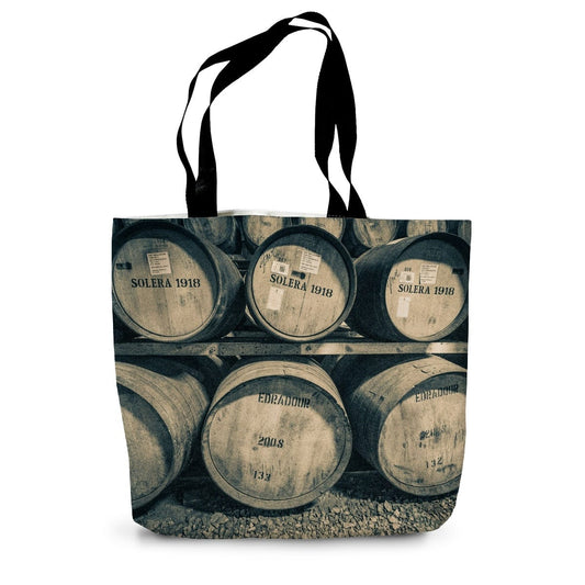 Edradour and Ballechin Casks Canvas Tote Bag 14"x18.5" by Wandering Spirits Global