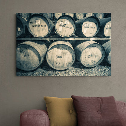 Edradour and Ballechin Casks Premium Canvas 36"x24" / White Wrap