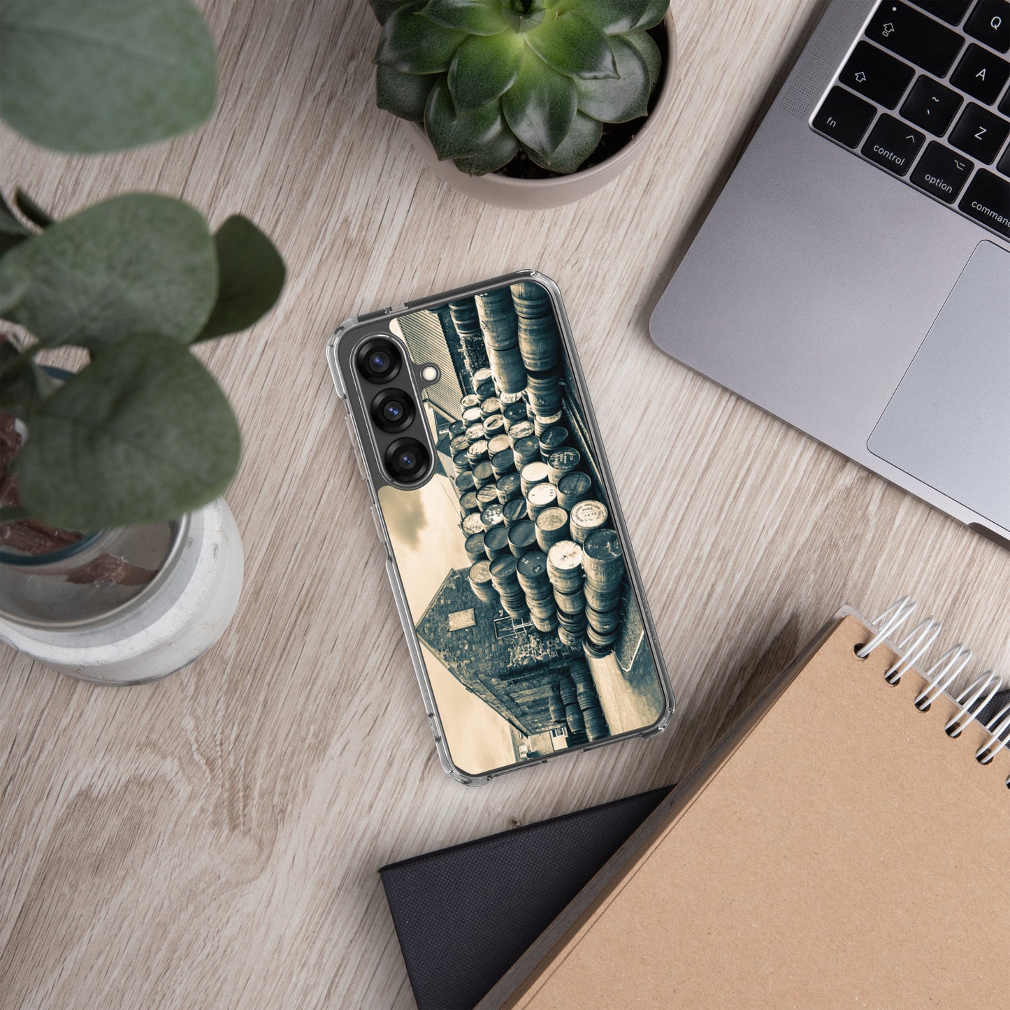 Empty Casks Glengyle Golden Toned Samsung Clear Case Samsung Galaxy S25