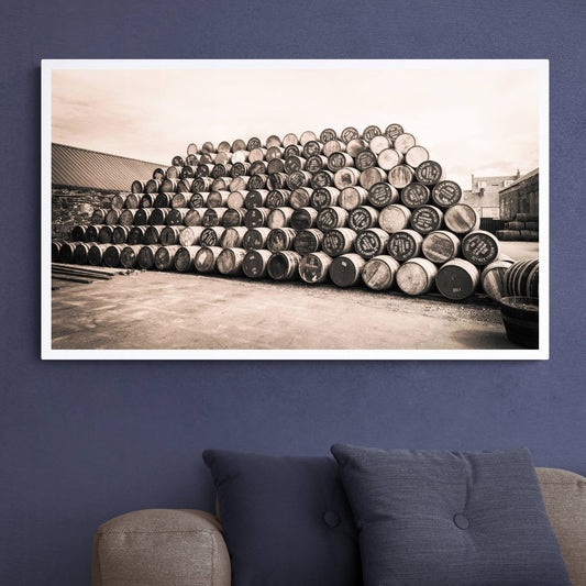 Empty Glengyle Casks Sepia Toned Hahnemühle Photo Rag Print