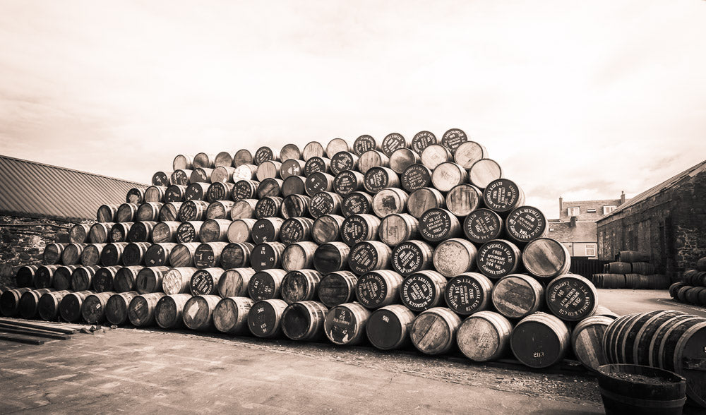 Empty Glengyle Casks Sepia Toned Mugs by Wandering Spirits Global