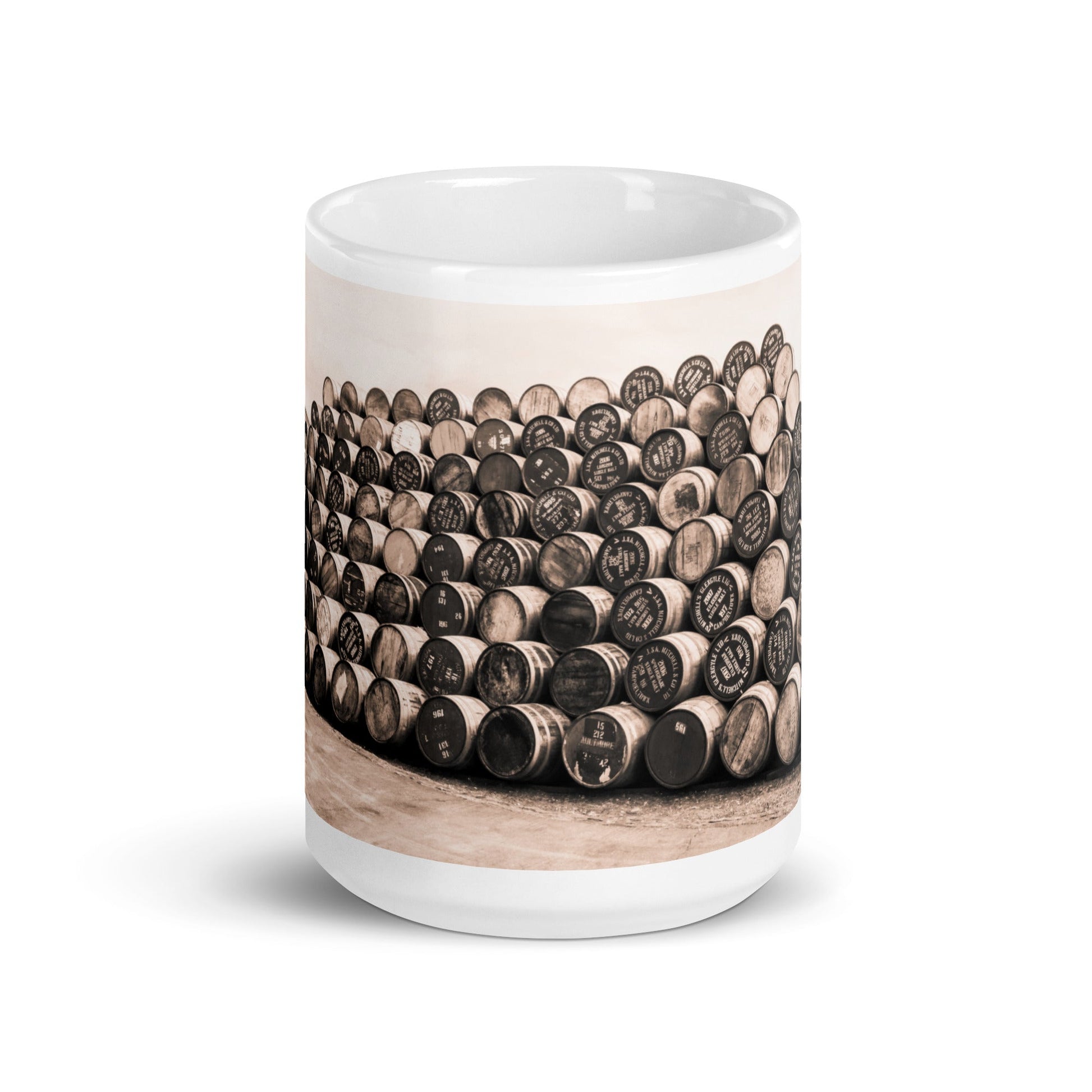 Empty Glengyle Casks Sepia Toned Mugs by Wandering Spirits Global