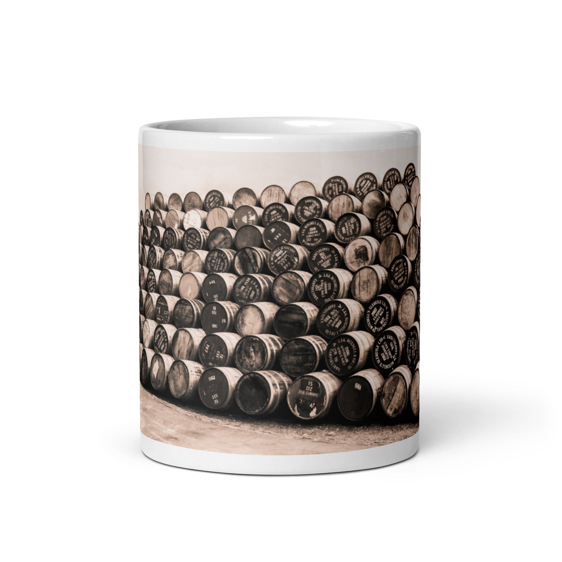 Empty Glengyle Casks Sepia Toned Mugs by Wandering Spirits Global