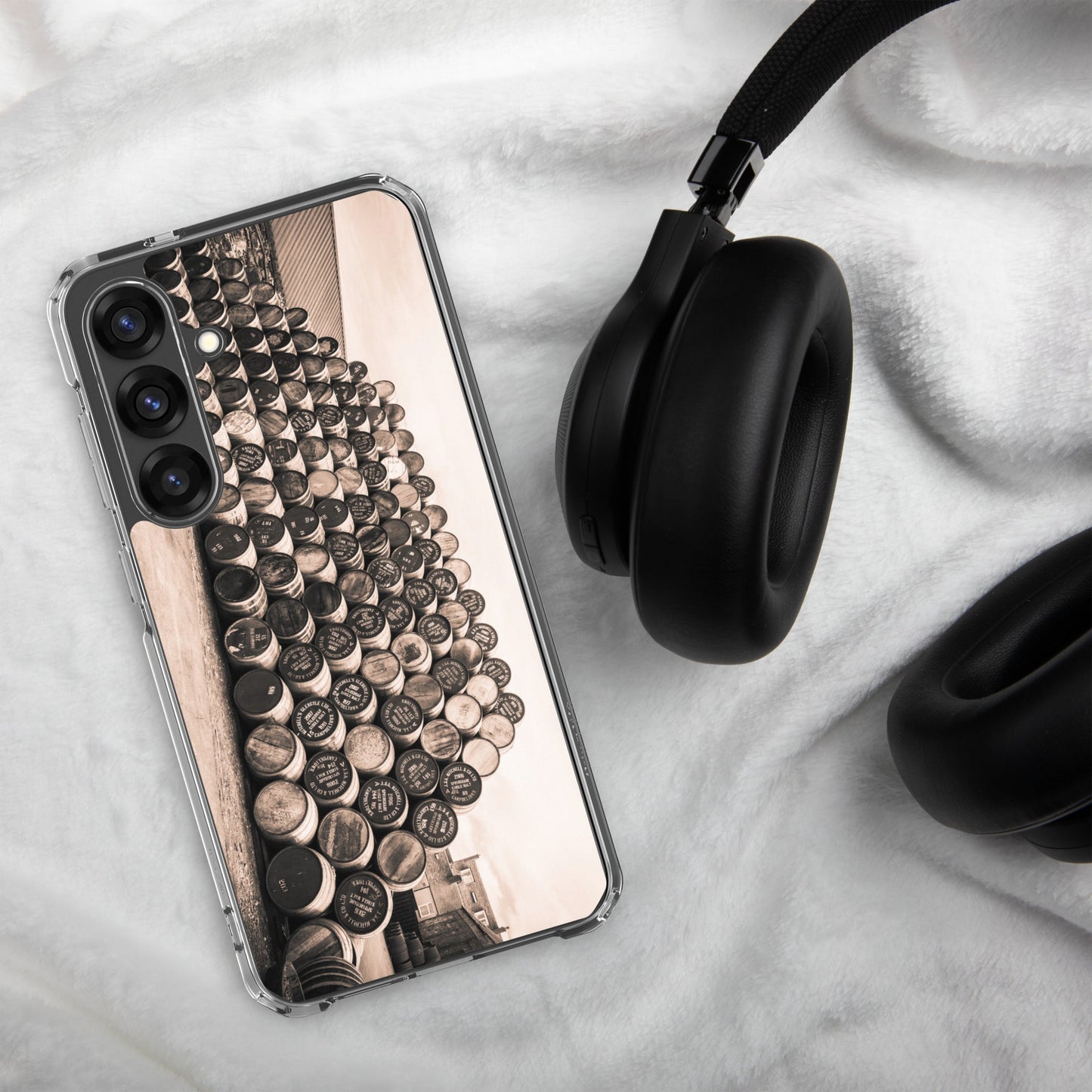 Empty Glengyle Casks Sepia Toned Samsung Clear Case