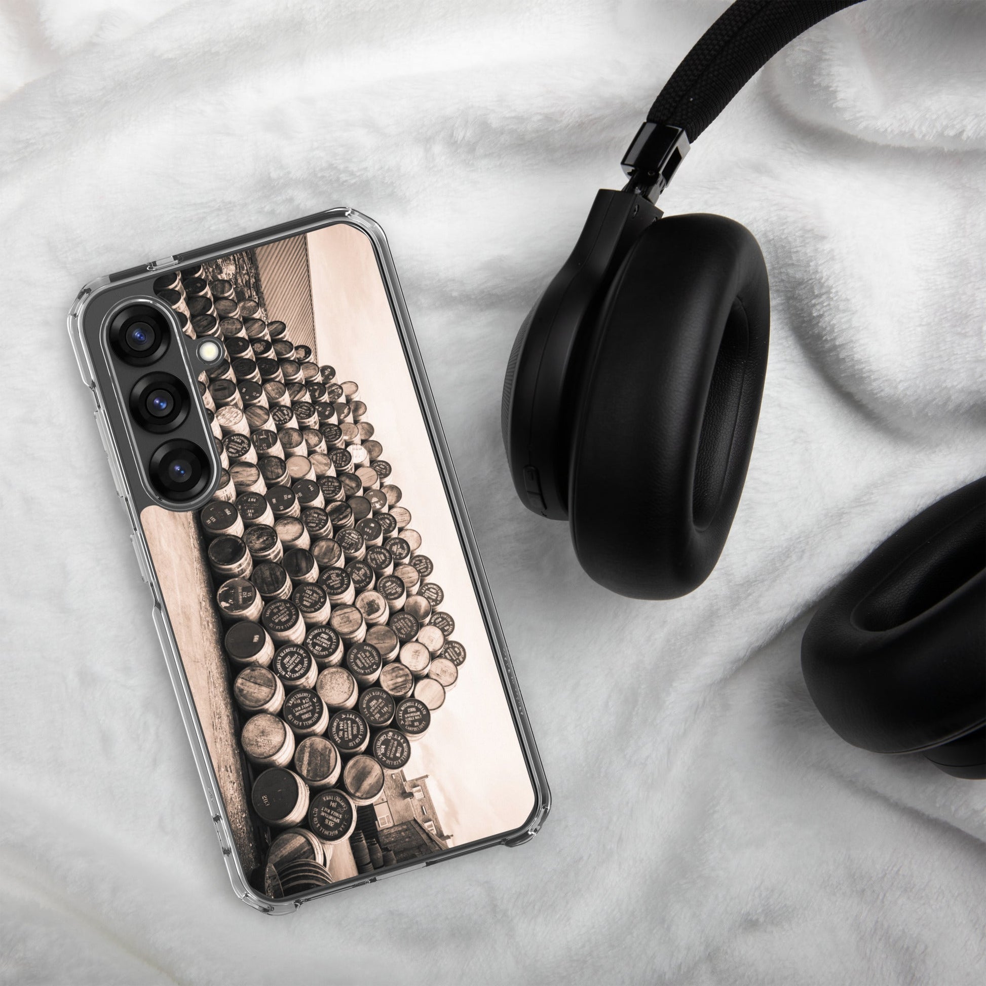 Empty Glengyle Casks Sepia Toned Samsung Clear Case