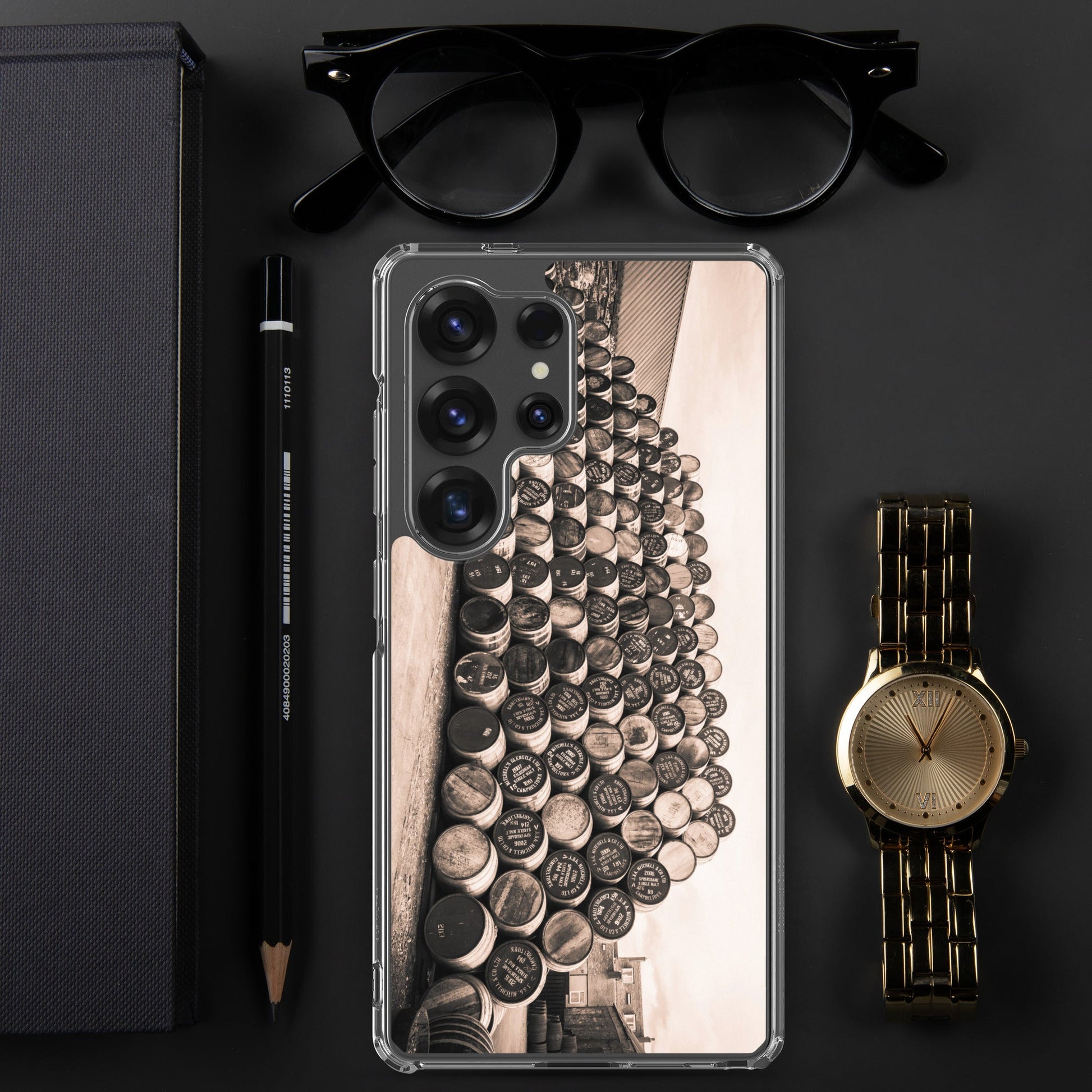 Empty Glengyle Casks Sepia Toned Samsung Clear Case