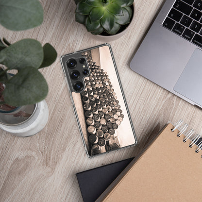 Empty Glengyle Casks Sepia Toned Samsung Clear Case Samsung Galaxy S25 Ultra